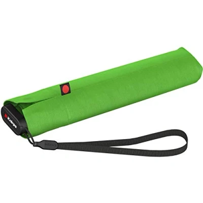Image of Knirps Ultra US.050 Slim Manual Pocket Umbrella Light and Flat Storm Proof Windproof 21 cm, Green, S