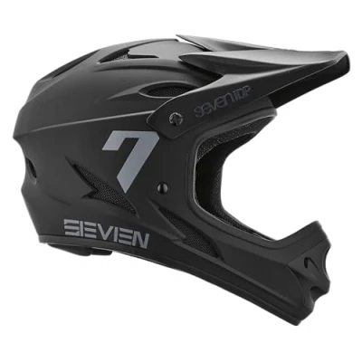 Image of 7 iDP M1 MTB Mountain Bike Full Face Lightweight Vented Bicycle Helmet (Matte Black, XL)
