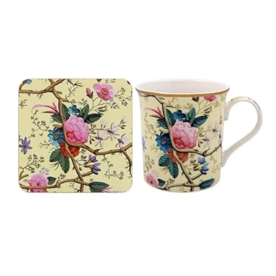 Image of Lesser &amp; Pavey Kilburn Mug Coaster Ceramic for Home or Work Premium Design Set All Occasions Lovely William