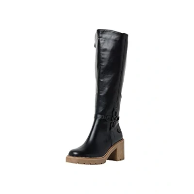 Image of Marco Tozzi Women&#039;s by Guido Maria Kretschmer 2 85606 39 Boots Knee High, Black Nature, 4 UK