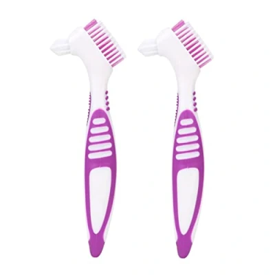 Image of FILFEEL Denture Brush, 2pcs/set, Specially Designed to Thorough Cleaning Dentures &amp; Bridges