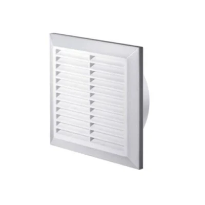 Image of Prostko LTD White Air Vent Grille 200mm x with 150mm Duct Pipe Hose Connection Spigot Ventilation Cover.