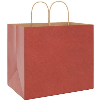 Image of Paper Bags 50 pcs with Handles Red 32x22x28 cm Vidaxl