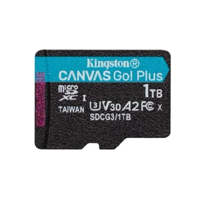 Image of Kingston Canvas Go! Plus microSD memory card Class 10, UHS I 1TB microSDXC 170R A2 U3 V30 Single Pack w/o ADP