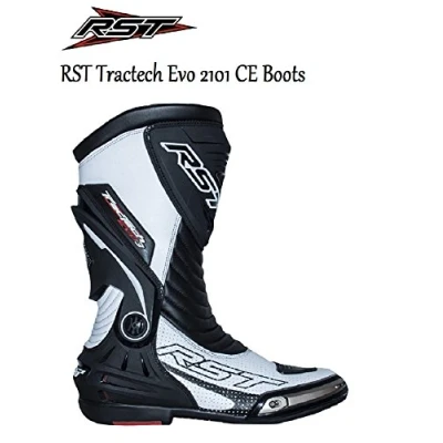 Image of RST TRACTECH EVO 1516 MOTORBIKE SPORT Boots Motorcycle Motocross Moto GP Racing CE Approved White UK 10.5 / EU 45