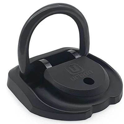 Image of URBAN UR55 Highest Tested Security Anchor for Motorcycle, Foldable ø14 Hardened Steel Ring, 4 Expansion Bolts, Anti theft Wall Ground Dloor Fixing Garage, Trailer, Scooter, Bicycle Parking
