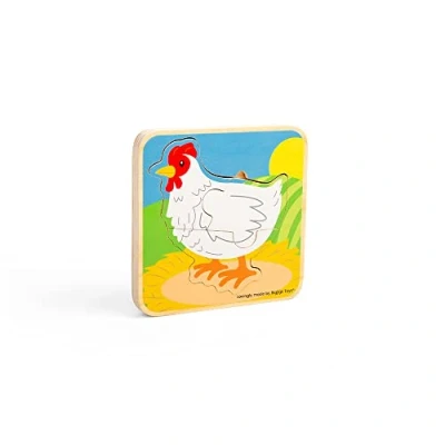 Image of Bigjigs Toys Chicken Lifecycle Puzzle Life Cycle Toys, 7 Piece Chunky For 2 3 4 year olds, Quality Childrens Puzzles, Jigsaw Puzzles Kids &amp; Toddlers
