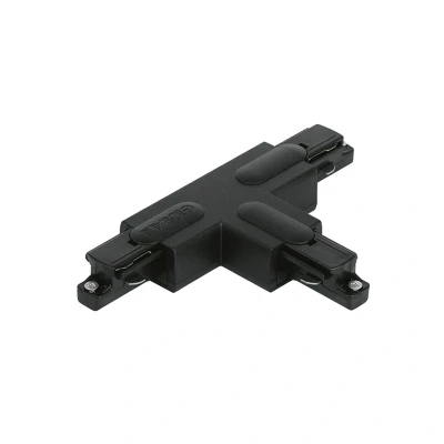 Image of Track Lighting T Connector Inside Left Black Aurora