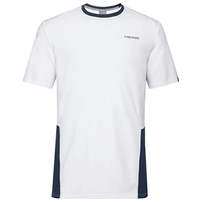 Image of HEAD Kid&#039;s Club Tech Boys T Shirt, White/Dark Blue, Small