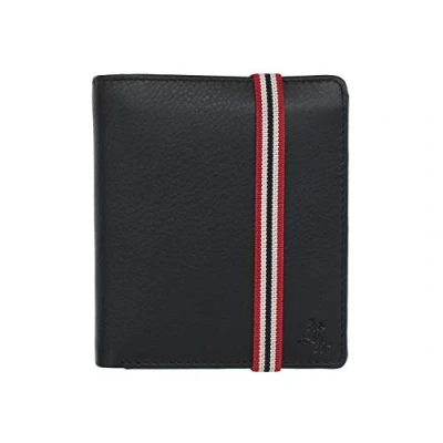 Image of VISCONTI Gents Leather Bond Collection Dr No Wallet RFID BBD22 Black/Orange/Red
