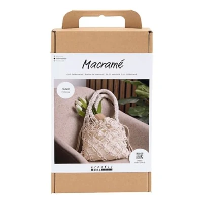Image of Craft Kit Macramé, White, Bag, 1 Pack