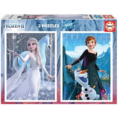 Image of Educa Borrás 19016 Disney Frozen 2 in 1 500 Piece Puzzles
