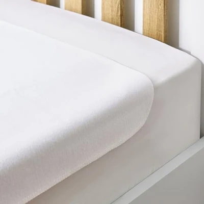 Image of Hippychick Cotton Flat Waterproof Mattress Protector Single Bed Size 100 x 150 cm Fully Covers, Anti Allergy, And Machine Washable For Premium Comfort Ease