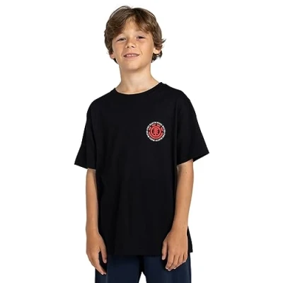 Image of Element SEAL Youth Print Tshirt for kids, Size: 12y, Flint black