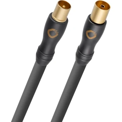 Image of OEHLBACH Transmission Shift HD Antenna Cable (Made in Germany 4K UltraHD Coaxial for TV, Radio, TV HDTV, 4 Way Shielding) 6 m Anthracite