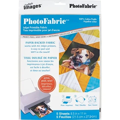 Image of PhotoFabric Cotton Poplin Fabric Sheets (5 sheets)