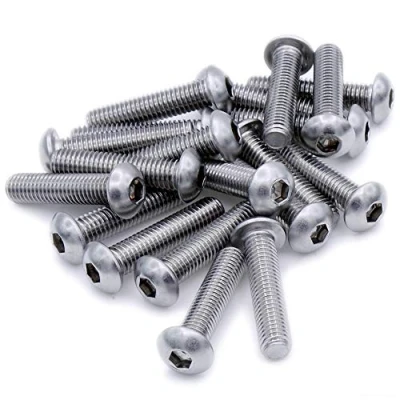 Image of M3 (3mm x 20mm) Hex Socket Button Machine Screw (Bolt) Stainless Steel (A2) (Pack of 20)