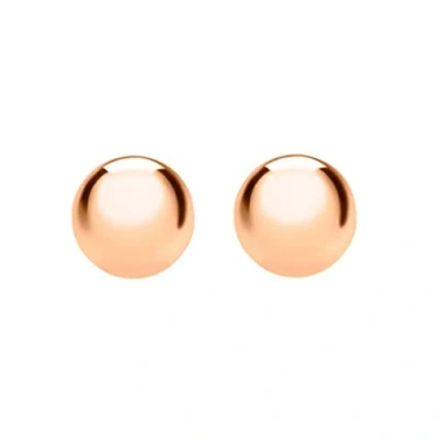 Image of Carissima Gold Women&#039;s 9 ct Rose 7 mm Ball Polished Stud Earrings