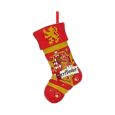 Image of Nemesis Now Officially Licensed Harry Potter Gryffindor Stocking Hanging Ornament, Resin, Red