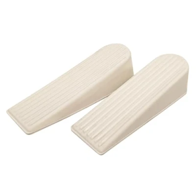 Image of Select Hardware Door Stop, Wedge, Anti Slip Holder, Rubber, Cream(Almond), (Pack of 2)