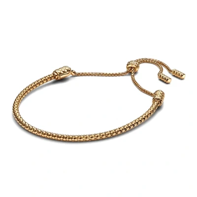 Image of Pandora Gold Studded Chain Slider Bracelet