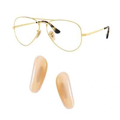Image of FOOUS 17mm Clip on Replacement Nose Pad for Ray Ban Aviator RB3025 Sunglasses Repair kit Parts Yellow
