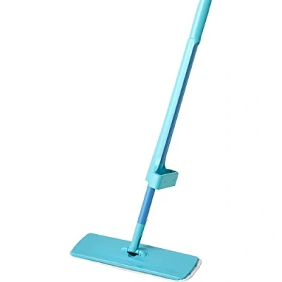 Image of Spontex Easy System Max+ Floor Mop Microfibre Flat with Integrated Wringing Cleans Laminate, Wood &amp; Tile Flooring