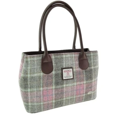 Image of Glen Appin of Scotland Harris Tweed Classic Handbag LB1003 Cassley (Colour 134 Soft Pink)