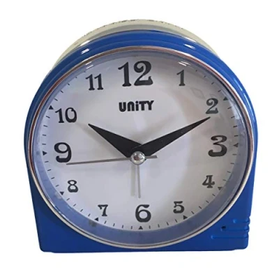Image of Unity Beep Alarm Clock 49025, Blue, 8.5 x 9 3.5 cm
