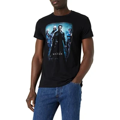 Image of cotton division Men&#039;s MEMATRXTS001 t Shirt, Noir, S
