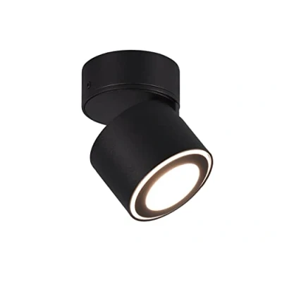 Image of Taurus Modern 2 Light Twin Ceiling Spotlight Black Matt 3000K UK Stock