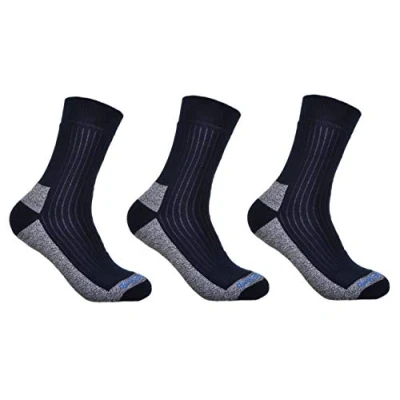 Image of 3 pairs of Mens Cotton Coolmax walking Socks Blue