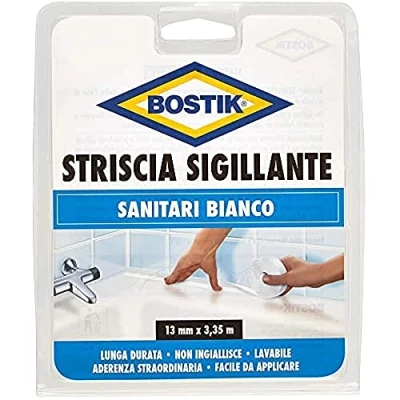Image of BOSTIK 13mm x 3.35m White Water Resistant Adhesive Sealant Strip