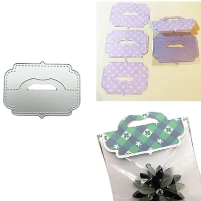 Image of Card Box Topper Handle Metal Die Cuts Dies Cutting, Cutting Cut Stencils DIY Scrapbooking Cards Decorative Embossing Paper for Album Making
