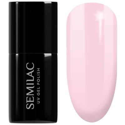 Image of SEMILAC 003 Sweet Pink Gel Nail Polish. 100% Odourless, Long Lasting &amp; Easy To Apply. UV/LED Varnish For Manicure Pedicure At Home Or Salon 7ml