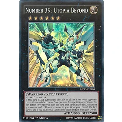 Image of Yu Gi Oh! Number 39: Utopia Beyond (MP15 EN188) Mega Pack 2015 1st Edition Super Rare by