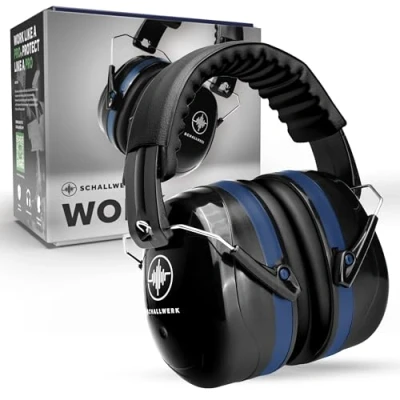 Image of Schallwerk ® Work+ Ear Defenders Size Adjustable Hearing Protection Earmuffs, Noise Headphones Muffs for Work and Everyday Life
