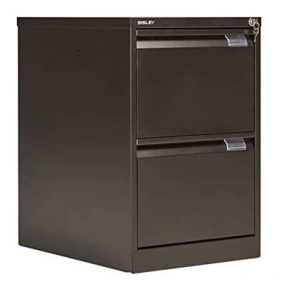 Image of Office Hippo Bisley Classic Two Drawer Filing Cabinet Black