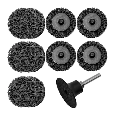 Image of Merryland Strip Disc 50mm Paint Rust for Die Grinder, 50 mm Black Removal 10 Pieces With 6mm Shank, Wheel Stripping Cleaning INOX Stainless Steel Iron Universal 2inch, DGTA012C2