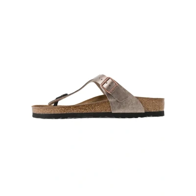 Image of Birkenstock Gizeh BF Regular Tbar sandals, Women&#039;s, Size: 3.5, Graceful taupe High quality imitation leather