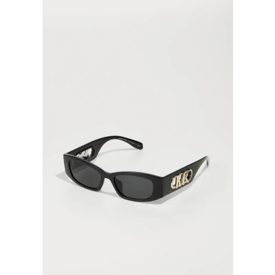 Image of Michael Kors Woman MK2243U RHODES 300587 Sunglasses Injected Black Grey Geometric Normal