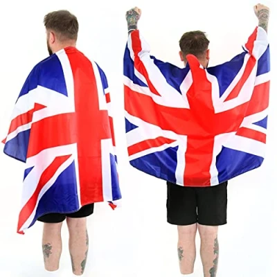 Image of Union Jack Wearable Flag Cape Pack of 1 United Kingdom British Flag, Sporting Events, Jubilee Street Parties, Festivals and Celebrations