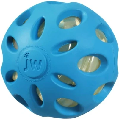 Image of JW Crackle Ball Small By Rubber with A Plastic Bottled Heart For Dogs