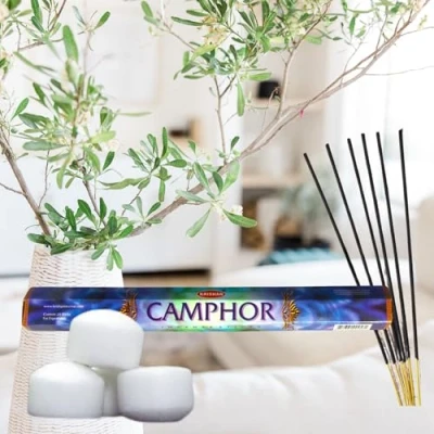 Image of Krishan Incense Stick Camphor Perfume Fragrance 120 Joss Sticks Room Diffuser