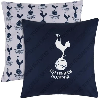 Image of Tottenham Hotspur F.C. Square Cushion Covers, 39 x 39cm Bed, Sofa Cover Pack of 2 Spurs Gifts