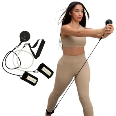 Image of PVOLVE P.3 Trainer Home Gym Fitness Equipment Resistance Band with Ankle Strap and Weight System