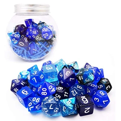 Image of Bescon RPG Dice Set 35pcs Ocean Blue Set, DND Role Playing Game 5X7pcs