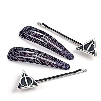 Image of Official Harry Potter Deathly Hallows Hair Clip Set by The Carat Shop