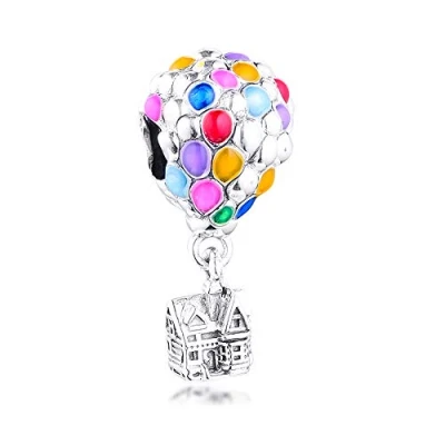 Image of PANDOCCI 2020 Summer Up House &amp; Balloons Bead 925 Silver DIY Fits for Original Pandora Bracelets Charm Fashion Jewelry