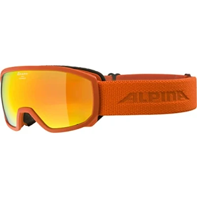 Image of ALPINA Unisex Children, SCARABEO JR. Q LITE ski goggles, pumpkin matt, One Size